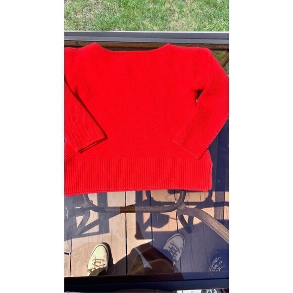 St. John Red Wool Sweater Size 4 - Picture 8 of 10